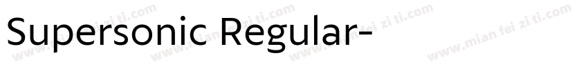 Supersonic Regular字体转换
